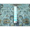 Oushak And Peshawar Wool Hand Knotted Rug Blue 2.9x29.10 -O076124