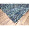 Modern and Contemporary Wool Hand Knotted Rug Blue 9.0x11.10 -O076149