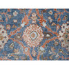 Oushak And Peshawar Wool Hand Knotted Rug Blue 7.10x9.8 -O010120