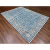 Oushak And Peshawar Wool Hand Knotted Rug Blue 8.11x12.0 -O010172