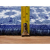 Transitional Wool & Silk Hand Knotted Rug Blue 2.7x10.0 -O091224