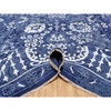 Transitional Wool & Silk Hand Knotted Rug Blue 11.9x15.0 -O091265