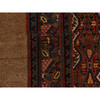 Antique Wool Hand Knotted Rug Brown 3.2x15.0 -O078368