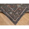 Transitional Wool & Silk Hand Knotted Rug Brown 7.9x10.2 -O091166