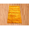 Modern and Contemporary Sari Silk Hand Knotted Rug Yellow 2.0x3.0 -O076105