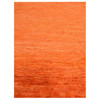 Modern and Contemporary Sari Silk Hand Knotted Rug Orange 9.0x12.0 -O076069