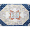 Oushak And Peshawar Wool Hand Knotted Rug Blue 4.8x6.9 -O01414