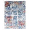 Modern and Contemporary Silk Hand Knotted Rug Blue 8.9x11.7 -O010213