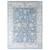 Oushak And Peshawar Wool Hand Knotted Rug Blue 8.11x12.1 -O010234