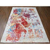 Modern and Contemporary Wool & Silk Hand Knotted Rug Red 9.1x12.0 -O010271