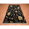Rajasthan Wool & Silk Hand Knotted Rug Black 5.10x8.10 -O075601