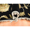 Rajasthan Wool & Silk Hand Knotted Rug Black 6.0x8.10 -O075602
