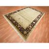 Rajasthan Wool & Silk Hand Knotted Rug Ivory 8.9x12.1 -O075597