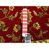 Rajasthan Wool & Silk Hand Knotted Rug Red 4.2x4.11 -O075605