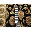 Rajasthan Wool & Silk Hand Knotted Rug Black 2.6x8.0 -O075624