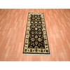 Rajasthan Wool & Silk Hand Knotted Rug Black 2.7x6.2 -O075625