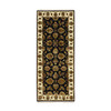 Rajasthan Wool & Silk Hand Knotted Rug Black 2.7x6.2 -O075625