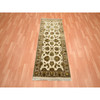 Rajasthan Wool & Silk Hand Knotted Rug Ivory 2.6x6.2 -O075626