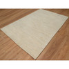 Modern and Contemporary Wool Hand Knotted Rug Ivory 6.3x9.9 -O091297