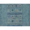 Modern and Contemporary Wool Hand Knotted Rug Blue 2.11x5.6 -O091311