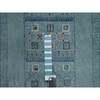 Modern and Contemporary Wool Hand Knotted Rug Blue 2.3x4.5 -O091319