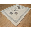 Modern and Contemporary Wool Hand Knotted Rug Ivory 8.3x10.2 -O091338