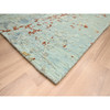 Modern and Contemporary Wool Hand Knotted Rug Green 9.0x12.3 -O083148