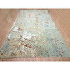 Modern and Contemporary Wool Hand Knotted Rug Green 9.0x12.3 -O083148