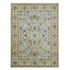 Tribal & Geometric Wool Hand Knotted Rug Blue 9.0x12.0 -O083199