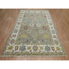 Tribal & Geometric Wool Hand Knotted Rug Grey 8.1x10.1 -O083202