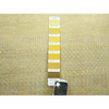 Modern and Contemporary Wool & Silk Hand Knotted Rug Yellow 7.10x7.10 -O083212