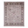 Oushak And Peshawar Wool Hand Knotted Rug Brown 8.2x9.8 -O089760