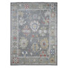 Oushak And Peshawar Wool Hand Knotted Rug Grey 7.11x10.6 -O089778
