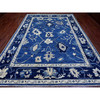 Oushak And Peshawar Wool Hand Knotted Rug Blue 9.0x11.11 -O089871