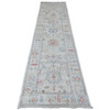 Oushak And Peshawar Wool Hand Knotted Rug Grey 2.10x11.4 -O089894