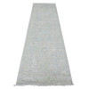 Oushak And Peshawar Wool Hand Knotted Rug Grey 2.9x9.7 -O089946
