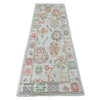 Oushak And Peshawar Wool Hand Knotted Rug Grey 2.9x7.11 -O089963
