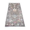 Oushak And Peshawar Wool Hand Knotted Rug Brown 2.11x5.10 -O020138