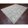 Oushak And Peshawar Wool Hand Knotted Rug Grey 9.2x11.8 -O020189