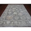 Oushak And Peshawar Wool Hand Knotted Rug Grey 9.2x11.8 -O020189