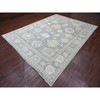 Oushak And Peshawar Wool Hand Knotted Rug Grey 8.10x11.10 -O020205