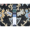 Oushak And Peshawar Wool Hand Knotted Rug Black 3.0x9.9 -O020220
