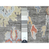 Oushak And Peshawar Wool Hand Knotted Rug Grey 2.9x10.3 -O020221