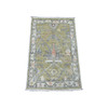 Oushak And Peshawar Wool Hand Knotted Rug Green 1.11x3.1 -O020324