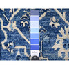 Oushak And Peshawar Wool Hand Knotted Rug Blue 2.9x19.8 -O020359