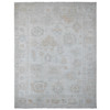 Oushak And Peshawar Wool Hand Knotted Rug Ivory 9.3x12.0 -O020459