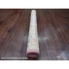 Oushak And Peshawar Wool Hand Knotted Rug Pink 4.1x6.0 -O020488