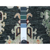 Oushak And Peshawar Wool Hand Knotted Rug Black 2.8x9.10 -O020585