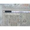 Oushak And Peshawar Wool Hand Knotted Rug Ivory 2.10x7.9 -O020664