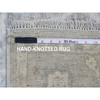 Oushak And Peshawar Wool Hand Knotted Rug Grey 4.0x5.10 -O020807